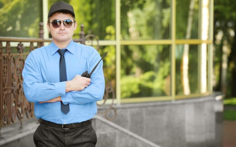 Static security guard on site